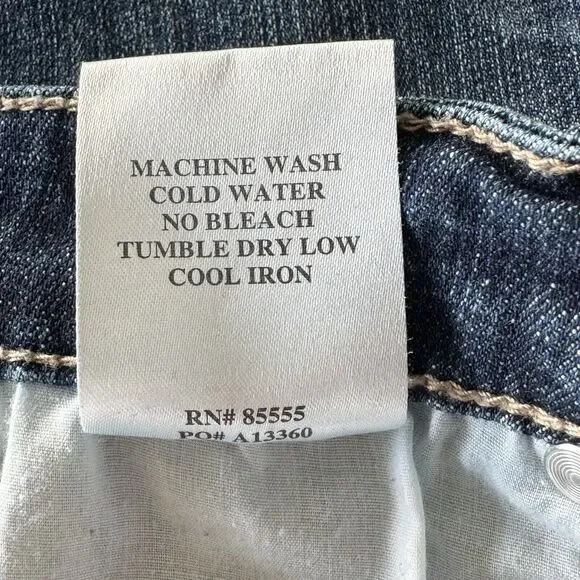 Eunina JRS SZ 1 Jude Skinny Ankle Jeans Mid-Rise Distressed Stretch Frayed Blue - Picture 11 of 11